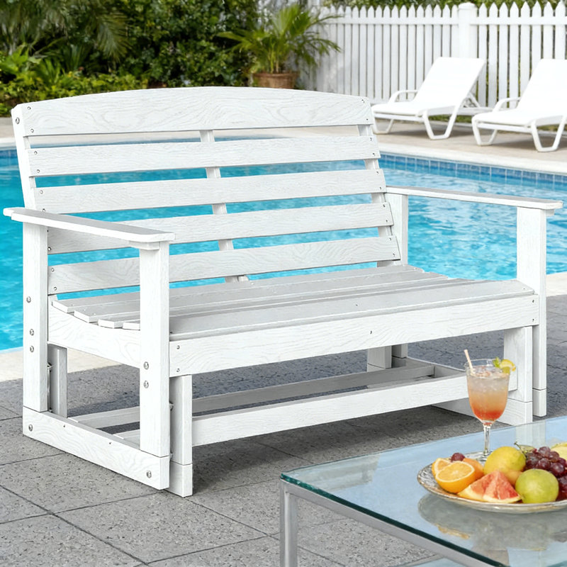 Double chaise berçante, banc oscillant attrayant, Blanc