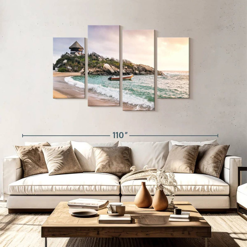 Gillard Colombian Beach Sunset, 48" H x 75" W