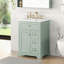 Meuble-lavabo de salle de bain avec lavabo à trois tiroirs et porte de rangement à deux niveaux-1065429491