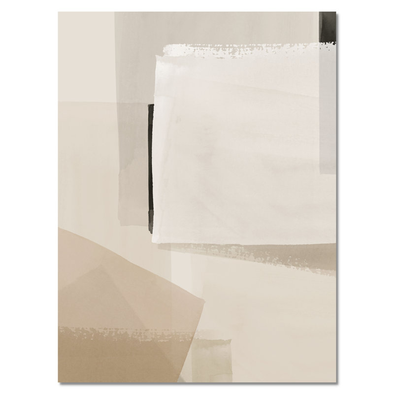 Imprimé calme et géométrique par Hazel J, 36'' W x 48'' H, Wrapped Canvas, No Frame