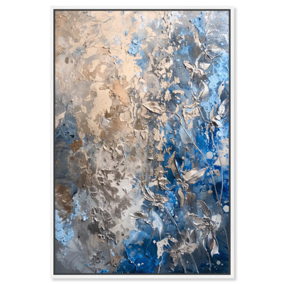 Eclipse Blue Canvas Elegant Abstracts by Art Remedy