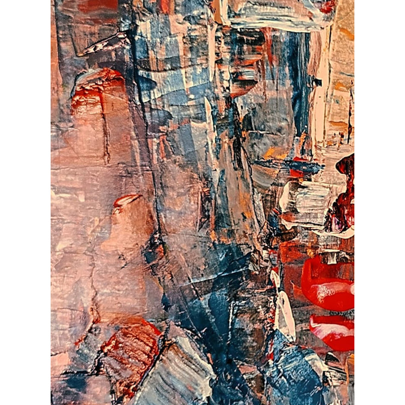 Portrait imaginaire abstrait | Acrylique sur papier | Par Arghyapratim Roy