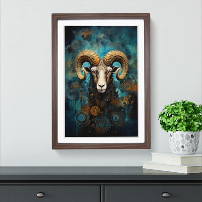 Aries Zodiac Modern Art - Framed Print