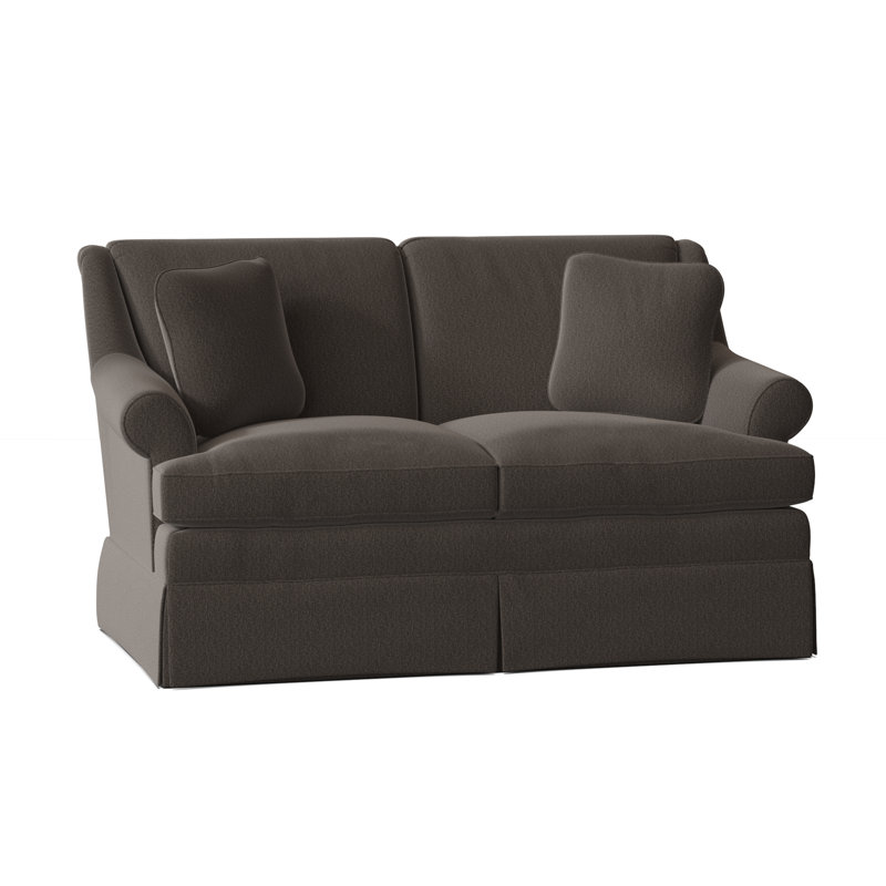 Connor Upholstered 59'' Loveseat, Anello 42 Dark Gray Performance Twill, No