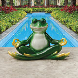Garden Division Strike a Pose Zen Yoga Frog Statue