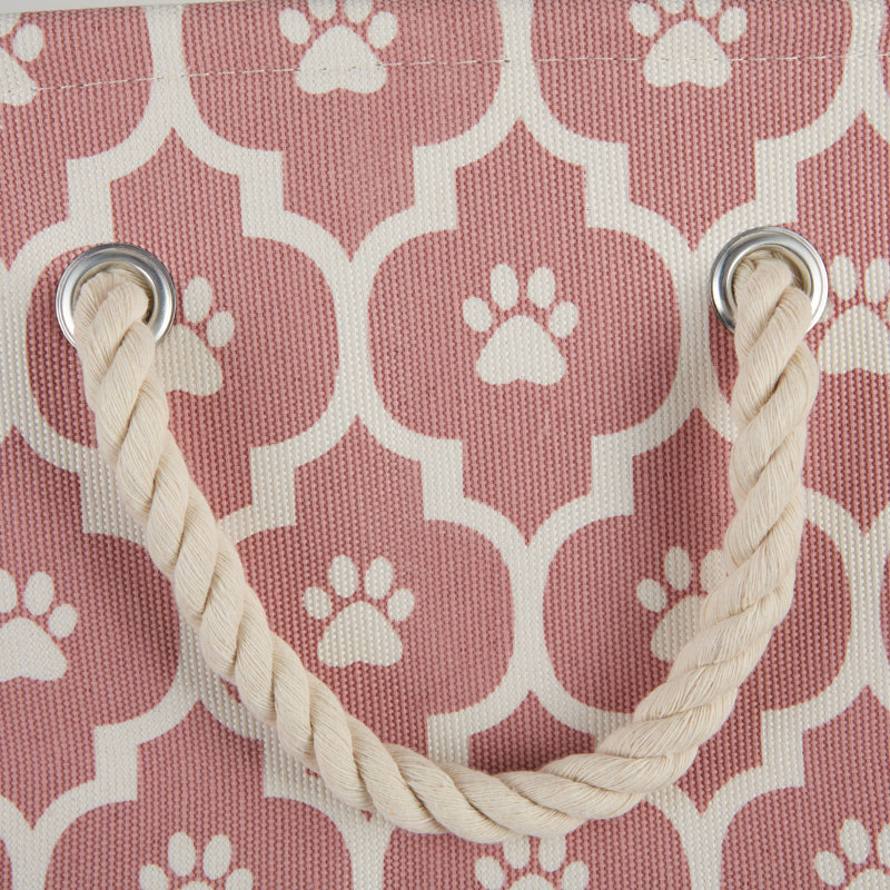 Panier en tissu Lattice Paw, H 12 po x l 16 po x P 10 po, Ros