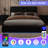 Faux Leather Upholstered Platform Bed with Thickened Headboard, Bluetooth Speakers and RGB LED Light-1609422984-1609422983