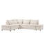Canapé-lit en L 107 po, lit double escamotable avec USB / type C et repose-pieds de rangement mobile-2039308587