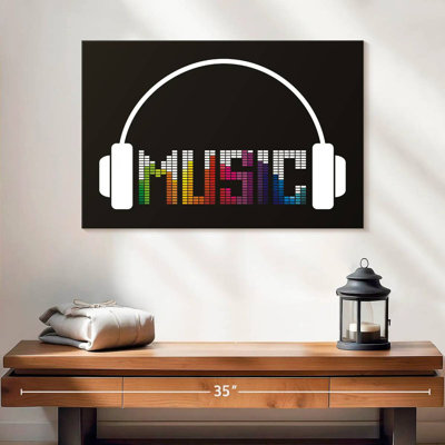 Abarca Music Headphones Typography