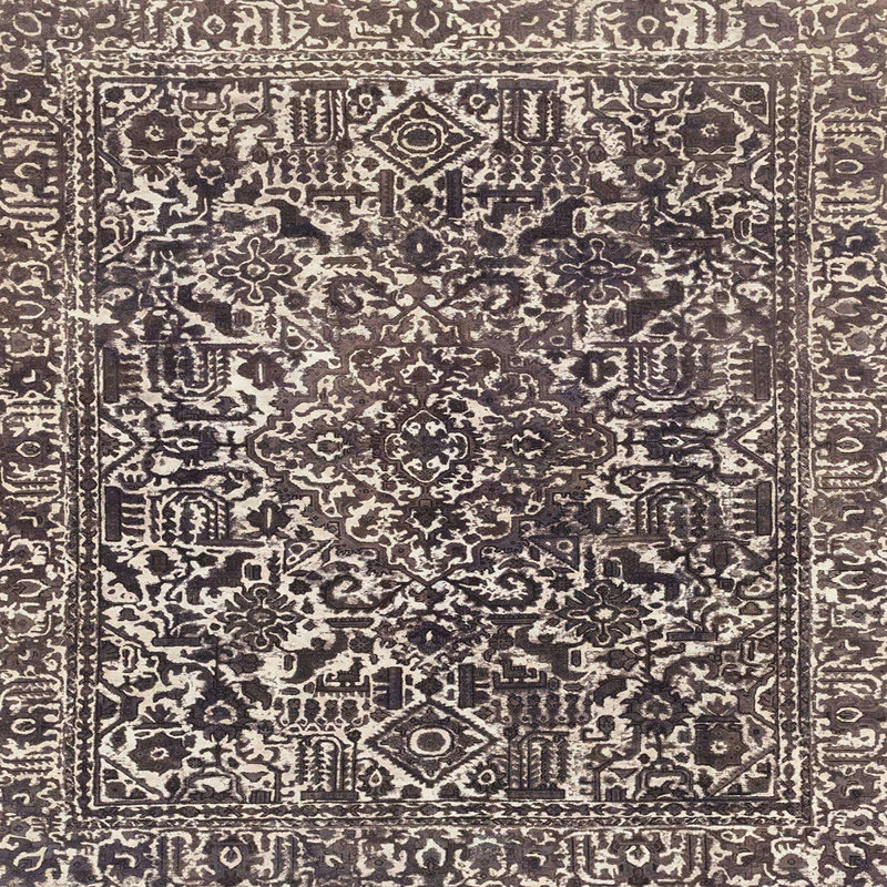 Abstract Indoor Rug, Square 3'