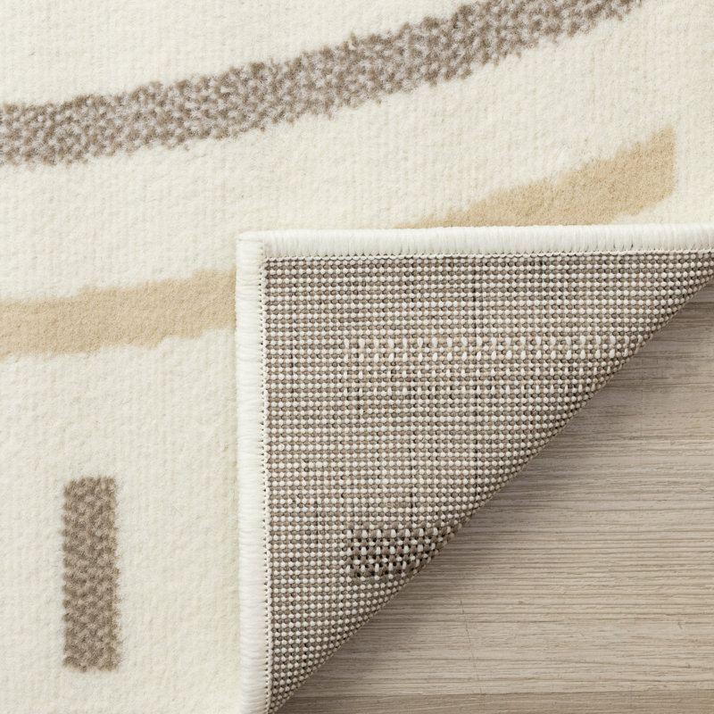 Tapis beige crème Fresno, Rectangle 2 pi 8 po x 4 pi 11 po