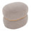Repose-pieds contemporain, tissu / bois naturel - beige