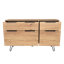 Ensemble de 2 commodes modernes à 4 tiroirs avec pieds en métal Taylors pour le rangement dans la chambre à coucher