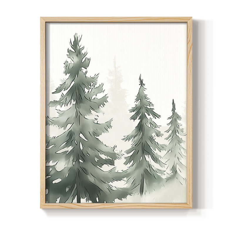 «Christmas Holiday Art XCII», reproduction encadrée - bois massif, H 11 po x l 9 po, Naturel