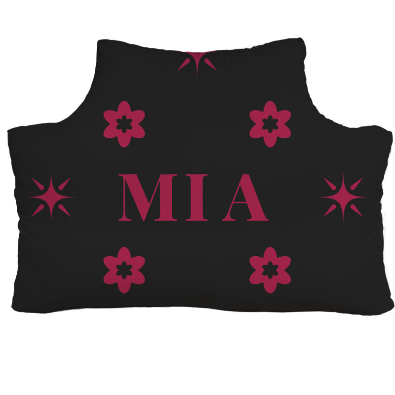Tête de lit Miami 59,5 po x 29,5 po, Rouge / Noir