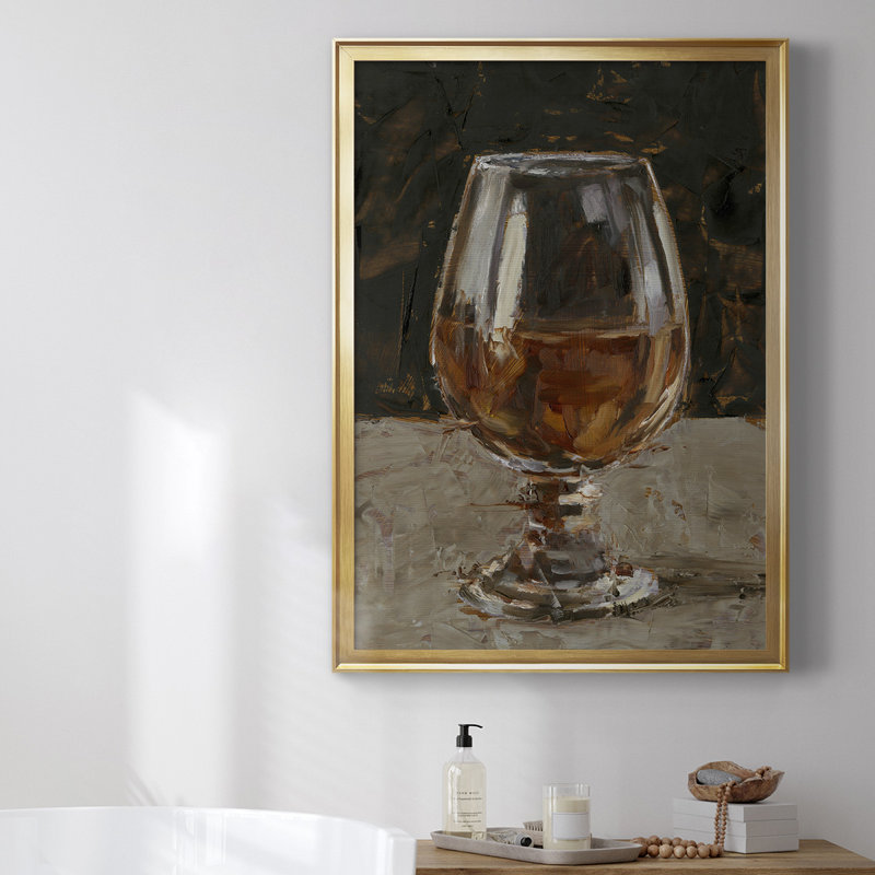 Toile encadrée de qualité supérieure The Hard Stuff III - prête à être accrochée, H 24,5 po x l 18,5 po x P 1 po, Or