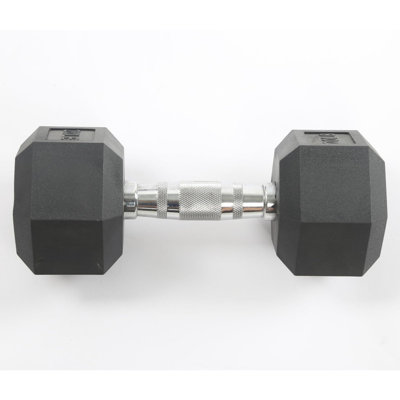 Hex Dumbbell Set 20LB*2+30LB*2, Rubber Encased Exercise & Fitness Dumbbells for Home Gym, Hand Weights for Strength Training, in Multiple Weights