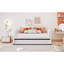 Beige Velvet Twin Size Daybed With Ergonomic And Expandable Trundle Convenient