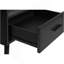 Table d'appoint, table d'appoint, bout, tiroir de rangement, table de chevet, chambre à coucher, salon, stratifié noir, contemporain, moderne-757040090