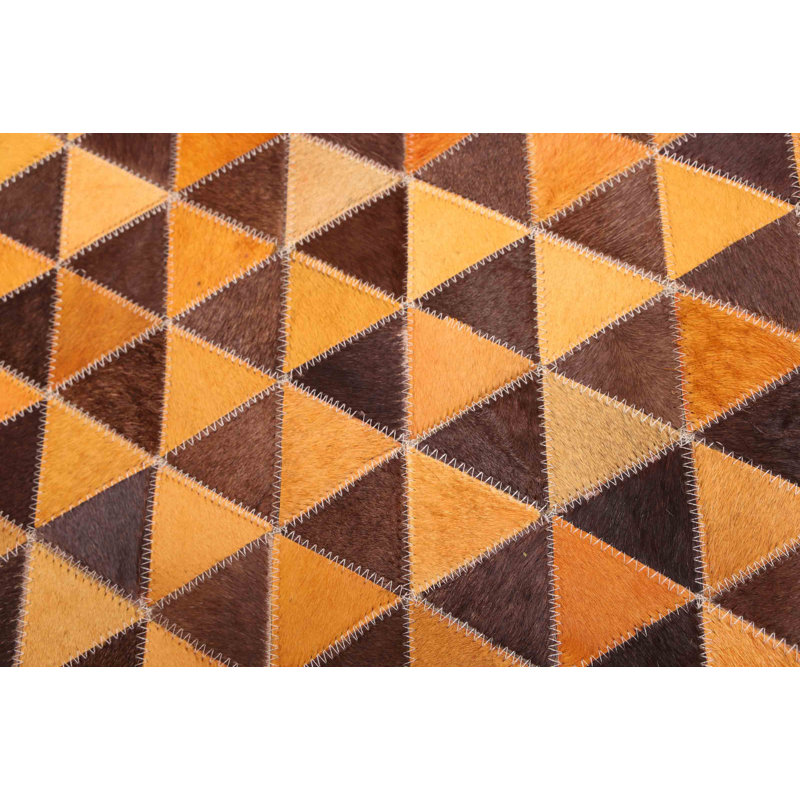 Cowhide Patchwork Orange Rug 8'0" x 10'0"