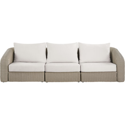 Canapé modulaire d'extérieur en oléfine de 120,25 po Belleville