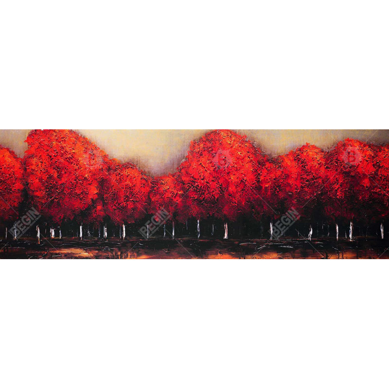 «Red Dark Trees», reproduction sur toile