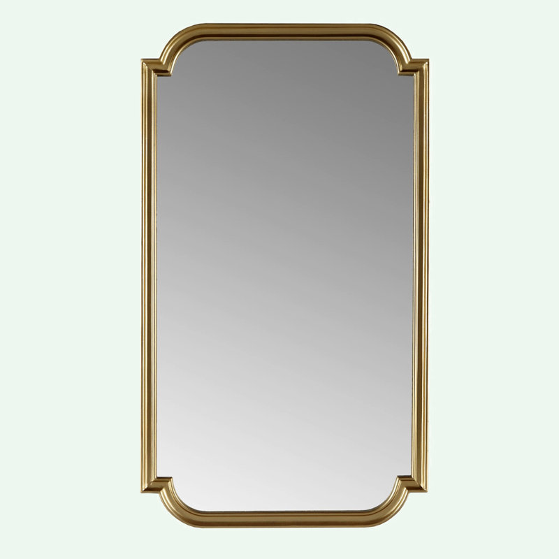 Miroir mural festonné en bois