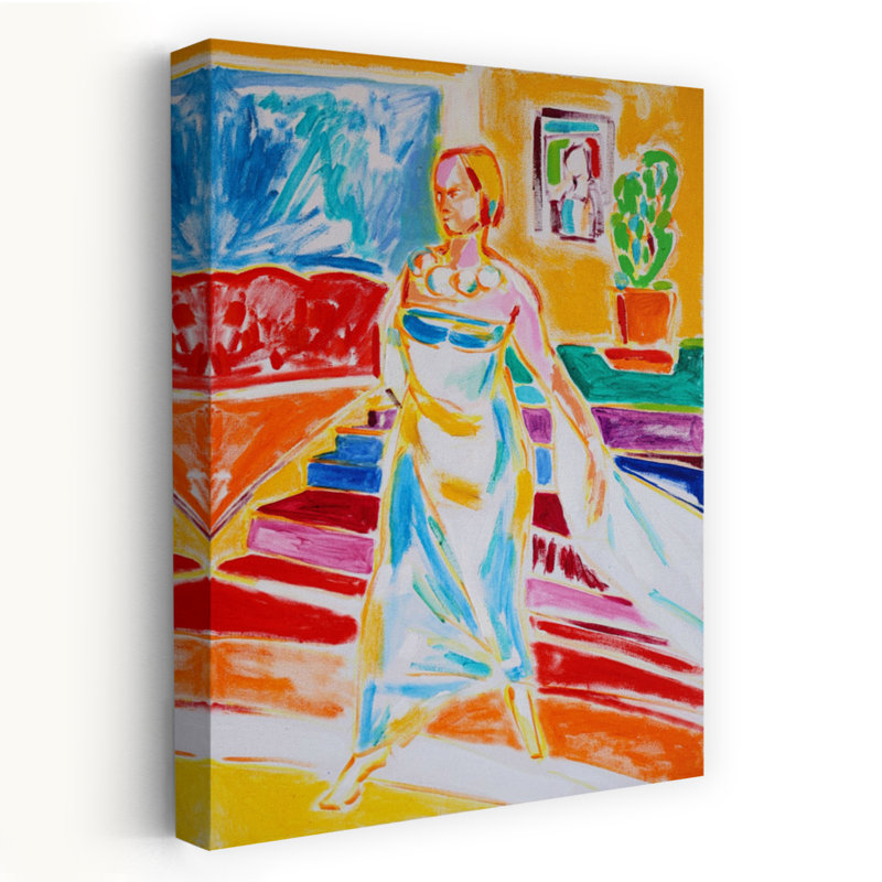 Art contemporain, H 36 po x l 24 po