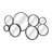 Solaz Multi Panel Round Wall Mirror | Black |