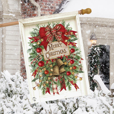 Décoration de porte festive - Drapeau de maison 28x40