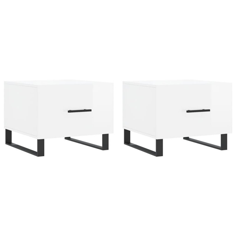 Sled Coffee Table with Storage, high gloss white
