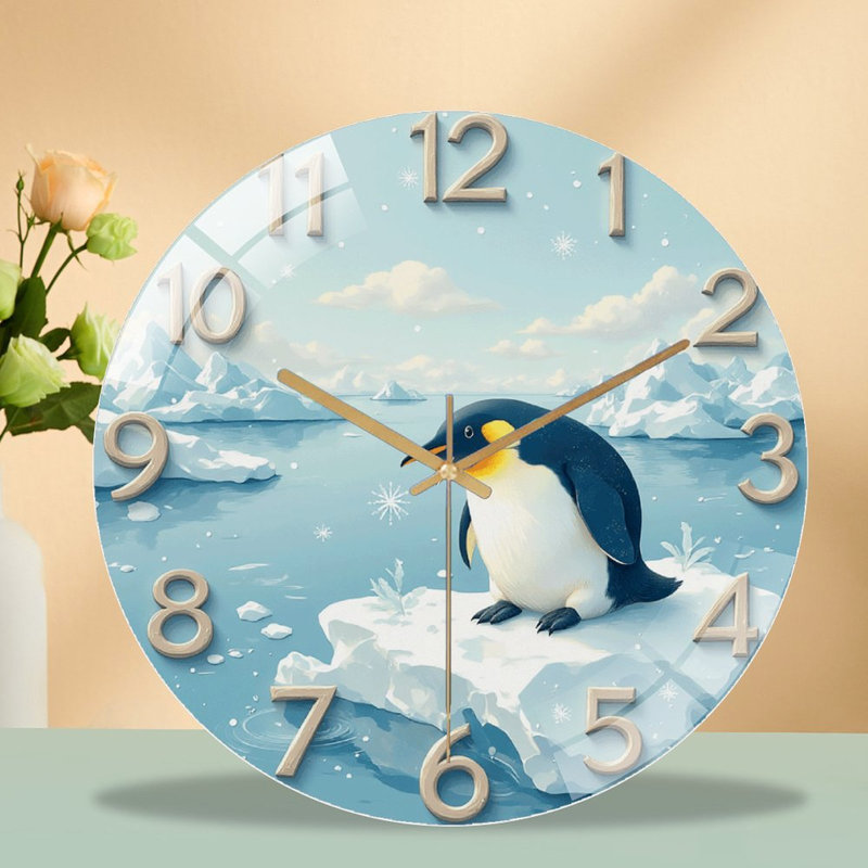Horloge murale mignonne pingouin