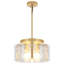 Lustre tambour 3 lumières Bora avec abat-jour en verre martelé transparent, luminaire suspendu de style campagne moderne réglable pour la salle à manger, îlot de cuisine-214052799-215721029