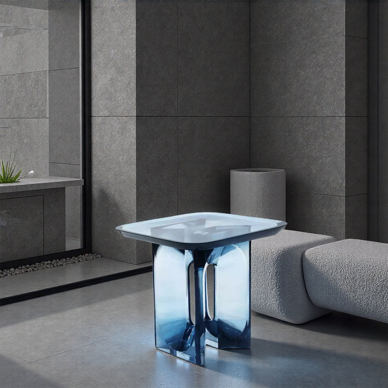 Table basse luxueuse et sophistiquée en résine