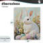 Lapin de Pâques blanc sur toile Wildflowers, design par The Prints Vibe-295270504