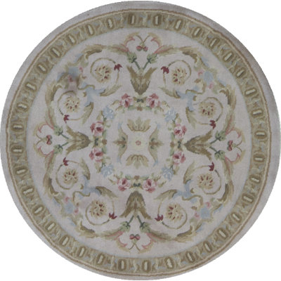 Tapis taupe noué à la main de haute qualité
