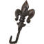 Paquet de 2 cintres en fonte rustiques fleur de lys