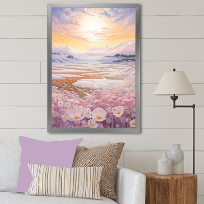 Kawaii Paries Landscape At Sunset III - Prairies, reproduction d'art sur toile