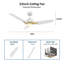 Ventilateur de plafond intelligent à 3 pales avec lumière DEL-403107345-461021577