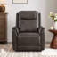 Fauteuil inclinable électrique en cuir végétalien zéro gravité avec ports de charge USB et Type-C-537306816