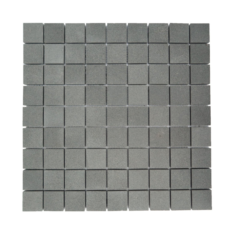 Dark Grey Basalt 1 1/4" Square Mosaic