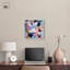 Décoration murale rose tourbillon chromatique I par Art Remedy, cadre blanc, 16 x 16-523716145-523716154