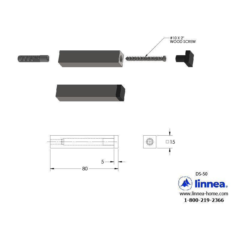 Stainless Steel Baseboard Stop, Satin Brass