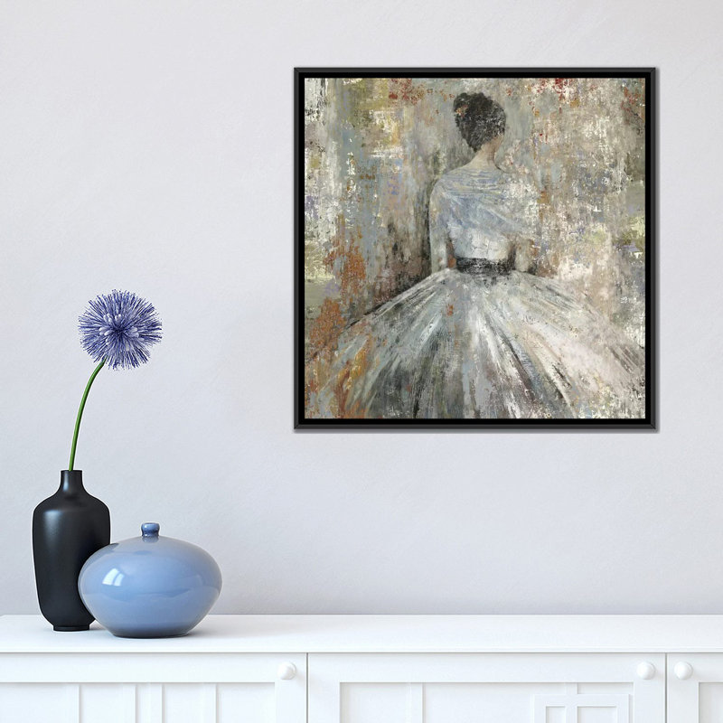 «In Waiting», reproduction sur toile, H 26 po x l 26 po x P 1,5 po, Toile avec cadre noir, Pas de tapis