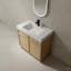 Meuble-lavabo sur pied 36 po avec lavabo en résine et 2 portes d'armoire à fermeture en douceur ((KD-PACKING)-126528778