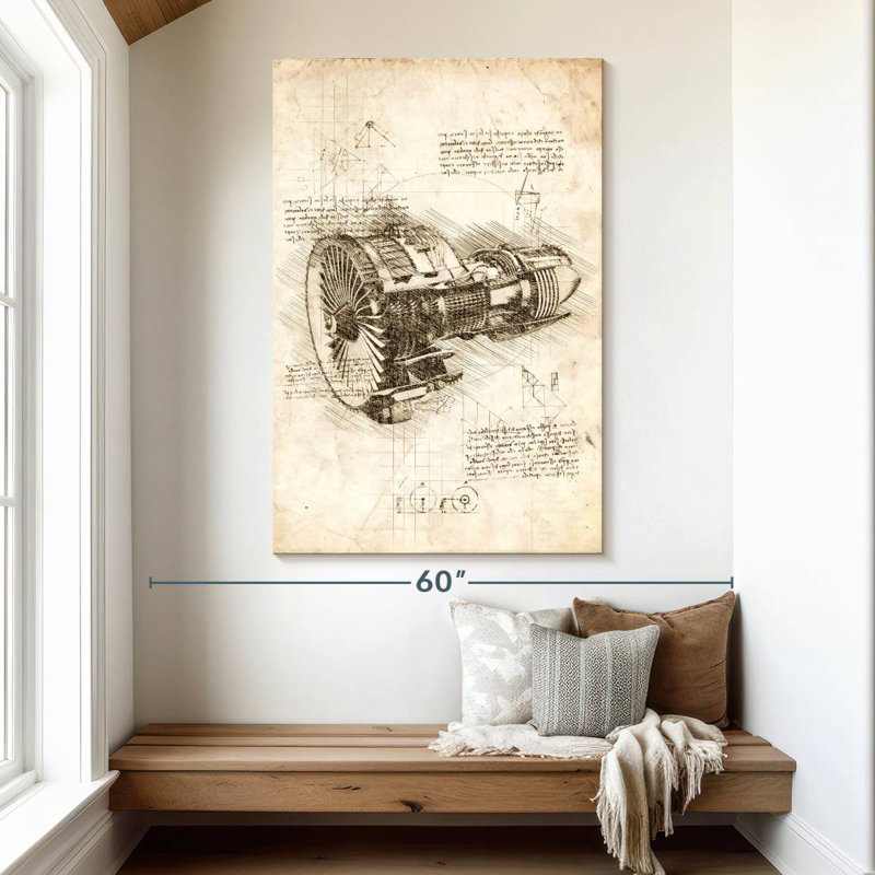 Laelle Jet Engine Sepia, 51" H x 34" W