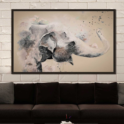 «Sandstone Elephant», reproduction de peinture à l'aquarelle