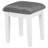 Elijah White And Dark Grey Vanity Set With Lighting And Stool