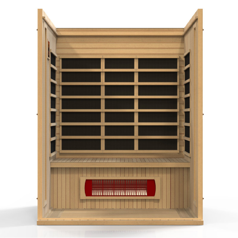 Maxxus 3-Person Natural Canadian Hemlock Infrared Sauna