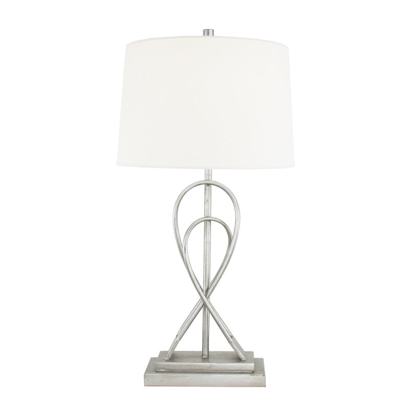 Panama Table Lamp, Silver Leaf